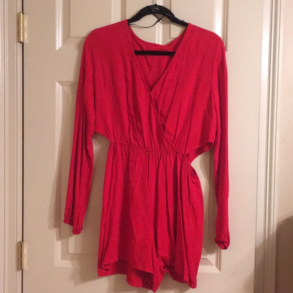 Forever 21, long sleeve side cut-out romper